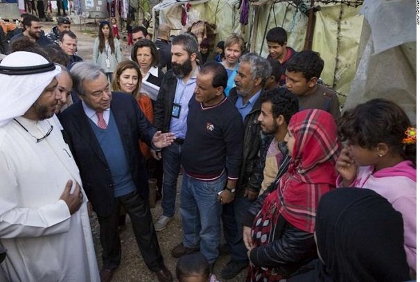 António Guterres e Abdullah Al-Matouq no Sul do Líbano